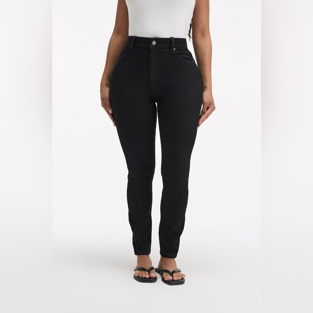 Cotton On Curvy High Rise Stretch Skinny Jeans Black Denim Size 16 NWT